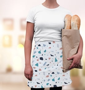 סינר חצי למלצרים מבד ברלינגטון – מהמותן עד הברכיים