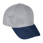 כובע מצחיה כותנה אפור עם 6 פאנלים