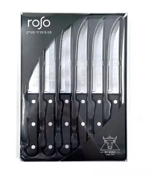 סט 6 סכיני סטייק איכותיים Pro מבית Rosoling
