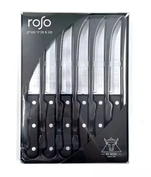 סט 6 סכיני סטייק איכותיים Pro מבית Rosoling