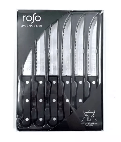 סט 6 סכיני סטייק איכותיים Pro מבית Rosoling