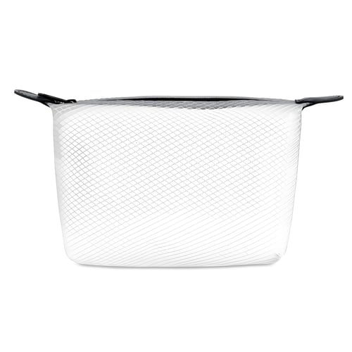 תיק קוסמטיקה שקוף עם רוכסן שחור