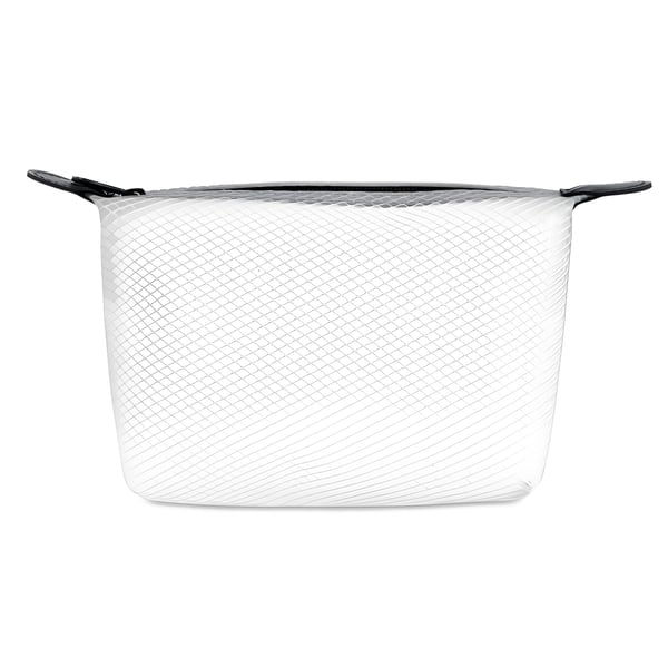 תיק קוסמטיקה שקוף עם רוכסן שחור