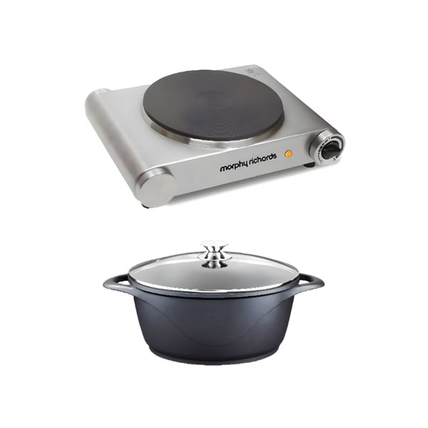 Stainless Steel Electric Cooker Plate and Induction Pot by Morphy Richards