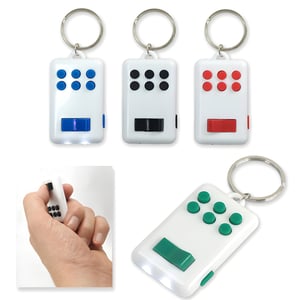 Mini Keychain Gadget with Dual LED Lights and Stress Relief Buttons