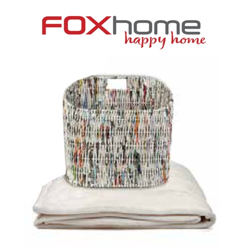 סל עיתונים גדול ושמיכה זוגית מפנקת מבית FOX HOME