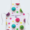 Long Children's Apron with Colorful Print in Burlington Fabric