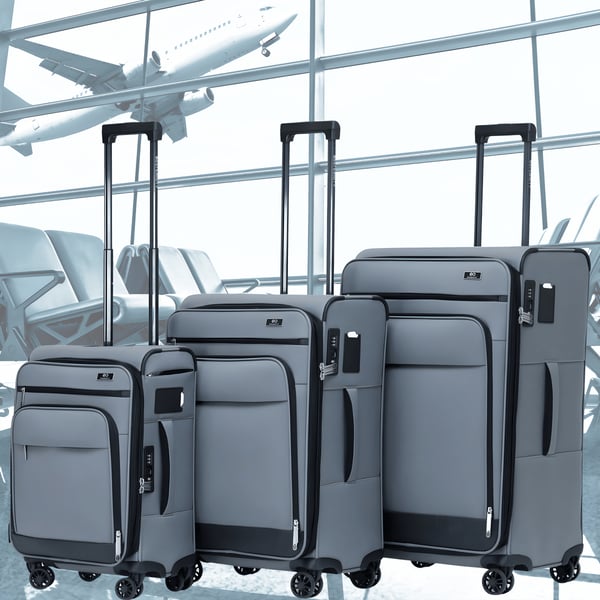 סט 3 מזוודות יוקרתיות San-Diego מבית ETERNITY לשימוש נוח ואלגנטי