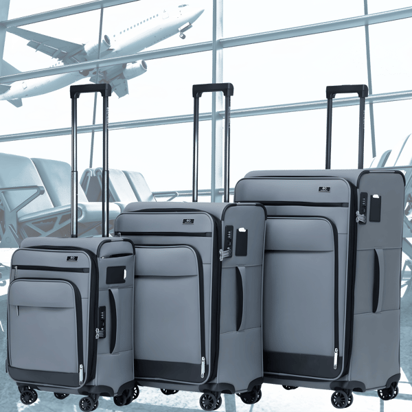 סט 3 מזוודות יוקרתיות San-Diego מבית ETERNITY לשימוש נוח ואלגנטי