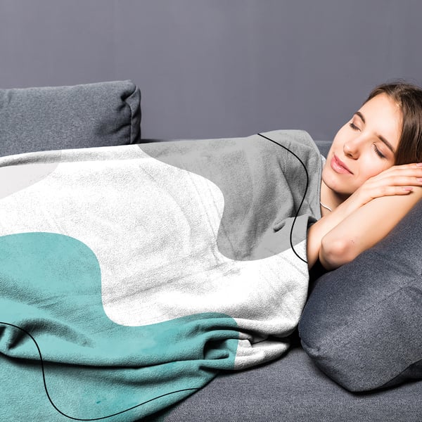 שמיכת כירבולית זוגית מבד קורל פליז - 150x170 ס"מ