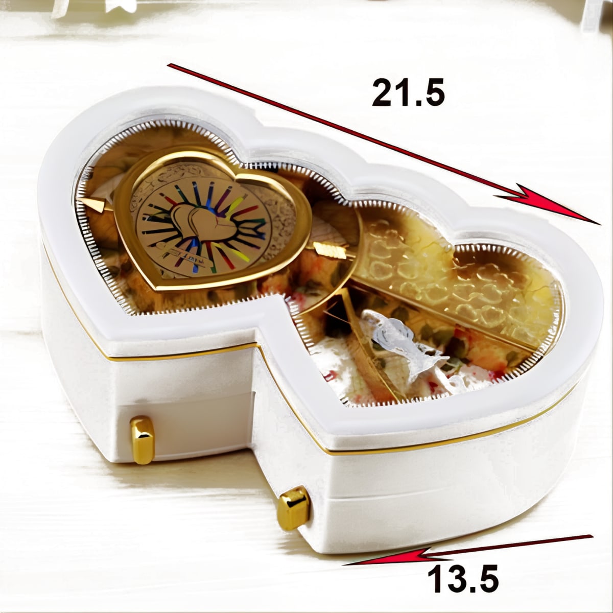 סט תכשיטי לב כפולה מושלמת