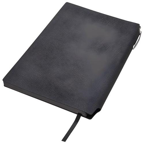 מחברת עסקים A5 מקום לעט בכריכה פתיחה עברית / אנגלית - שחור