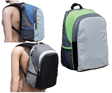 תיק גב אפור שחור - מתנה עסקית כיתתית