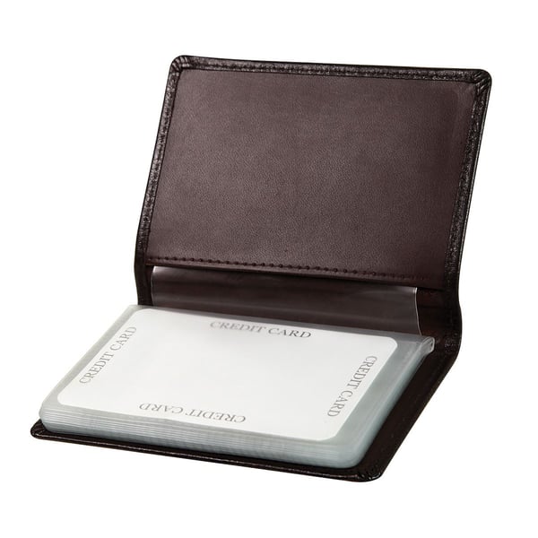 Premium Leather Credit Card Holder with 14 Slots