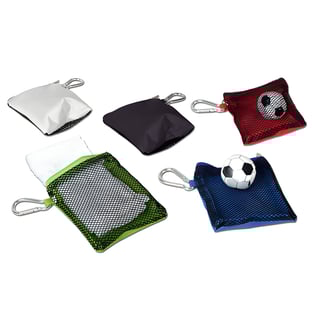 מטלית ככדורגל בנרתיק רשת עם שאקל לתלייה