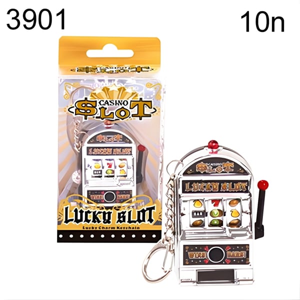 Elegant Slot Machine Style Keychain