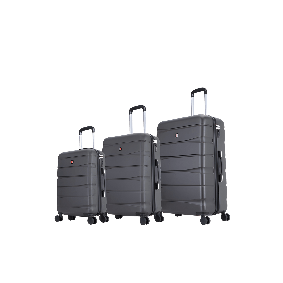 סט 3 מזוודות קשיחות POLOSWISS WINNER עם שמונה גלגלים