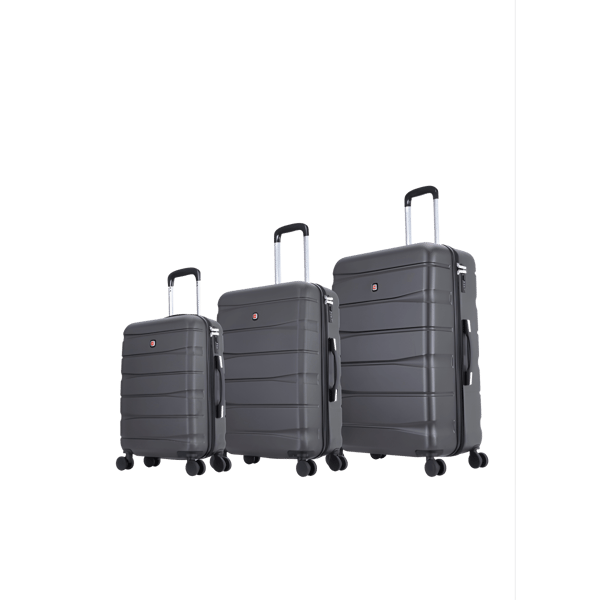 POLOSWISS WINNER 3-Piece Luggage Set with Eight Wheels