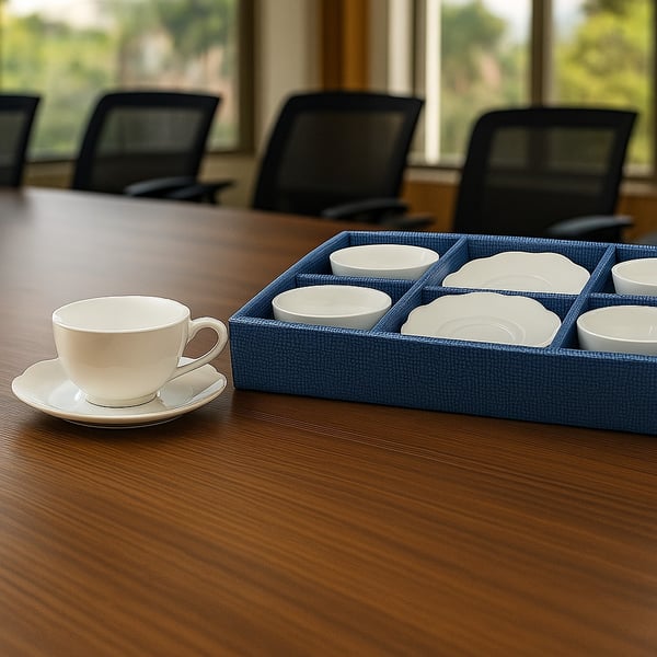 Porcelain Cappuccino Cups Set - Elevate Your Coffee Experience