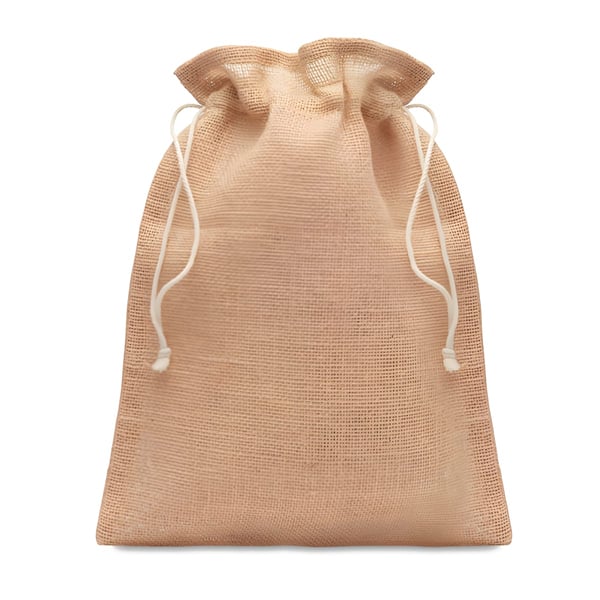 Small Jute Gift Bag with Drawstring