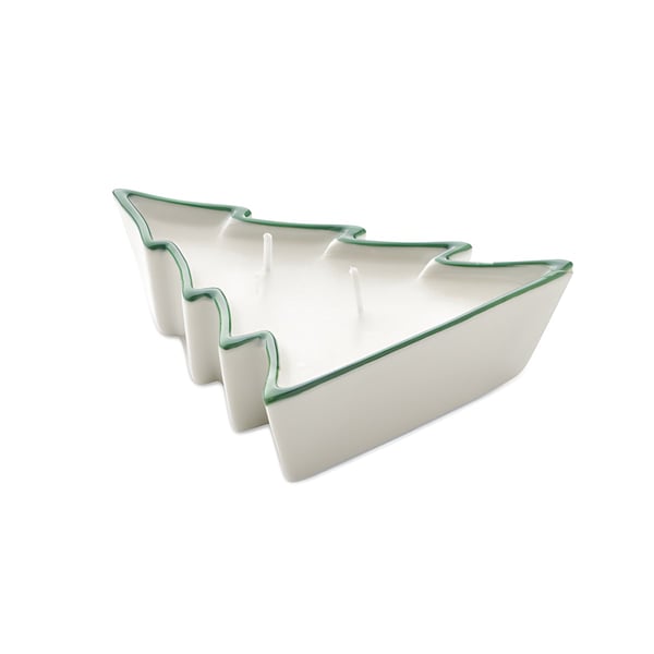 Festive Tree-Shaped Ceramic Candle with Plant-Based Scent