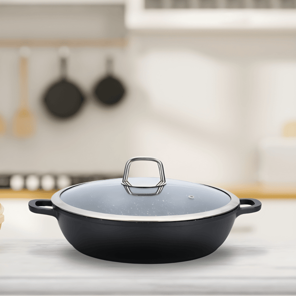 סוטאז' יציקת אלומיניום 26 ס"מ מסדרת MIERAL STONE עם ציפוי שיש