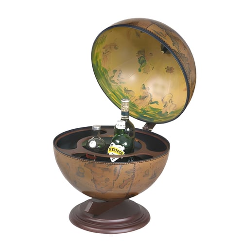 גלובוס בר דקורטיבי שולחני עם עיצוב מרהיב