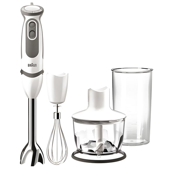 750W Stainless Steel Hand Blender in White/Grey