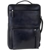 Versatile Leather Business Bag for Laptops up to 17.3 Inches with Trolley Strap