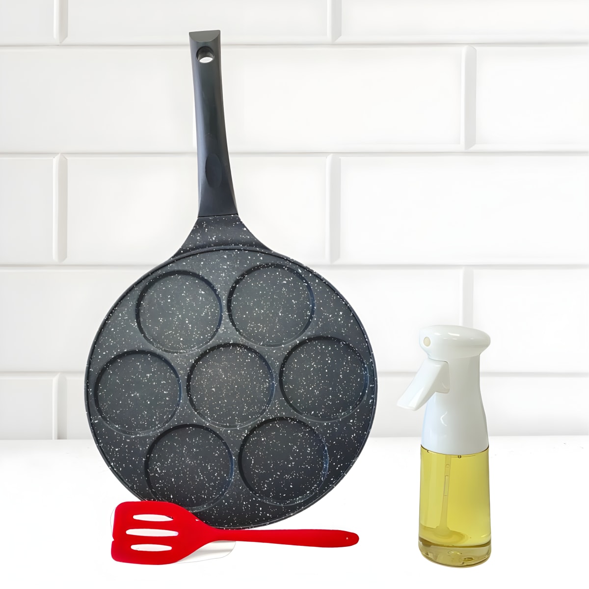 מארז מושלם לפנקייק: מחבת אינדוקציה ROSO, תרווד וספריי שמן