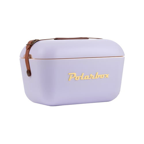 צידנית רטרו Polarbox עם רצועת עור - 12 ליטר