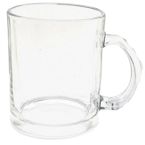 מאג זכוכית שקוף בעיצוב מודרני - 330 מ'ל