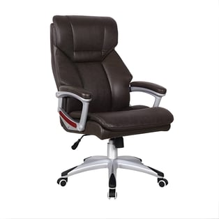 Executive Chair in Luxurious Black Leather Finish