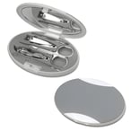 ערכה מניקור 5 חלקים עם מראה במארז פלסטי