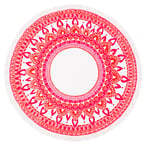 מגבת חוף עגולה ענקית עם פרנזים - מתנה עסקית ייחודית