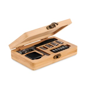 13-Piece Tool Kit in Premium Bamboo Case