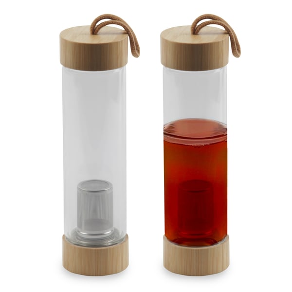 Glass Infuser Bottle for Herbs and Fruits - Ecodor