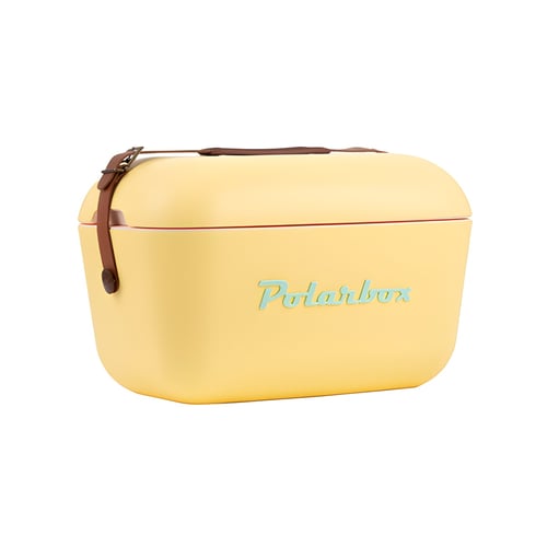 צידנית רטרו Polarbox עם רצועת עור - 12 ליטר