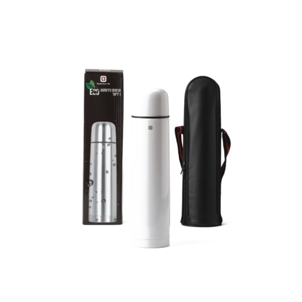 Stainless Steel Thermos 1 Liter with Pouch - Premium Corporate Gift