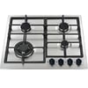 Advanced Stainless Steel Stovetop with 4 Burners and Electronic Ignition