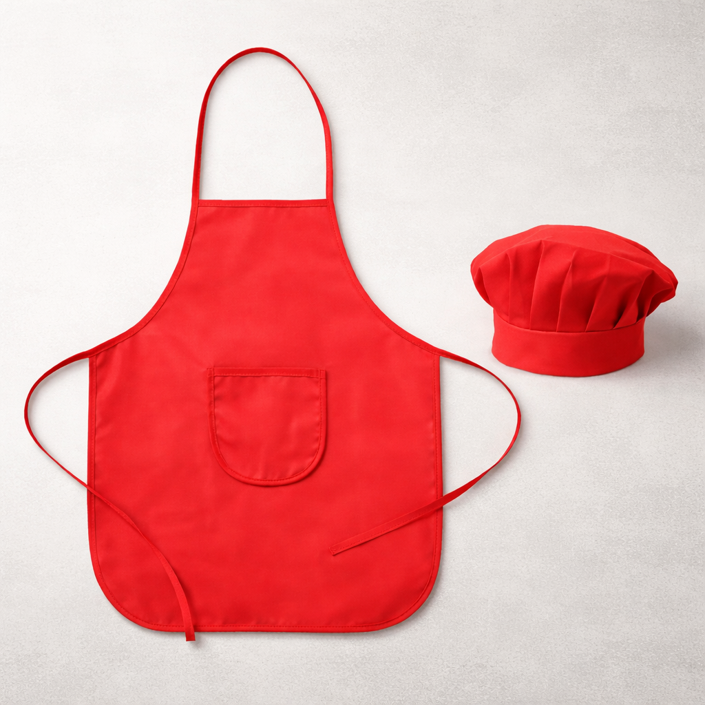 ערכה מושלמת לשף הצעיר - כובע וסינר לילדים