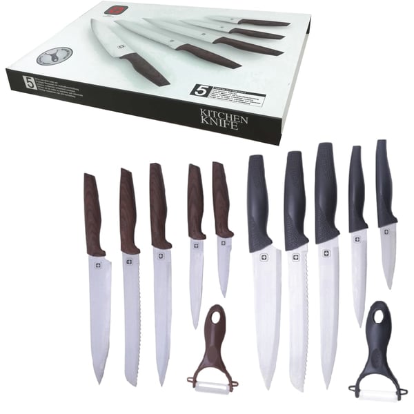 Premium Chef Knife Set with Wood Handle - Luxurious Gift