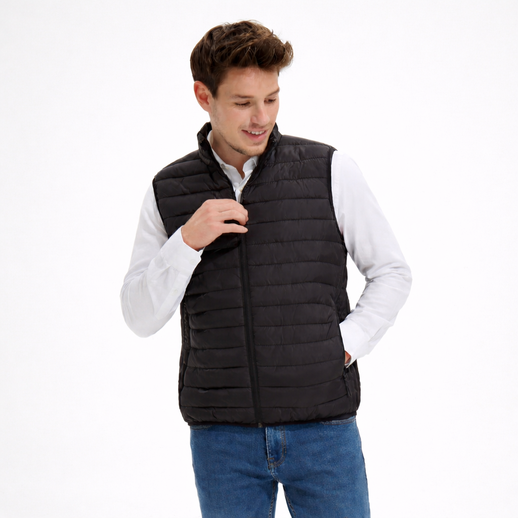 ווסט ניילון גברים עם צווארון