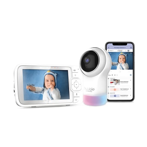 מוניטור תינוק חכם עם מצלמה ממונעת ומסך 5 אינץ' WIFI מבית Hubble