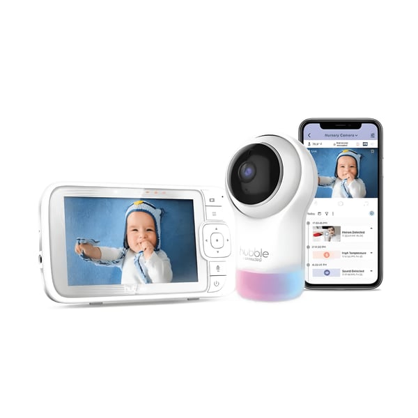 מוניטור תינוק חכם עם מצלמה ממונעת ומסך 5 אינץ' WIFI מבית Hubble