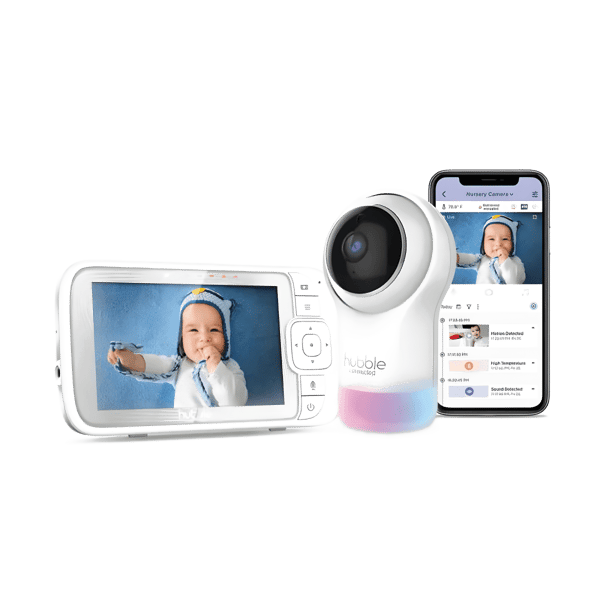 מוניטור תינוק חכם עם מצלמה ממונעת ומסך 5 אינץ' WIFI מבית Hubble