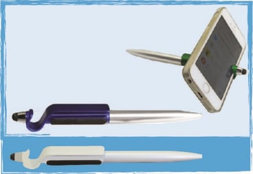 עט פלסטיק עם 4 פונקציות - מתנה עסקית ייחודית