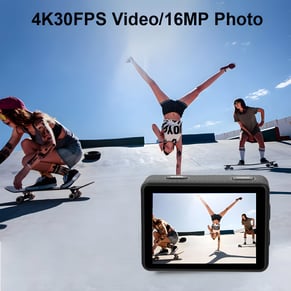 מצלמת אקסטרים WiFi עם 2 מסכים באיכות 4K