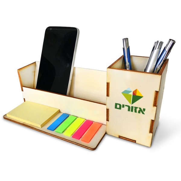 Wooden Desk Organizer - Essential Corporate Gift