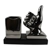 Silver Desktop Stand with Stylish Cup